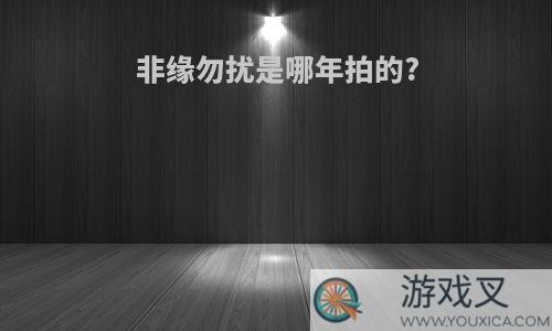 非缘勿扰是哪年拍的?