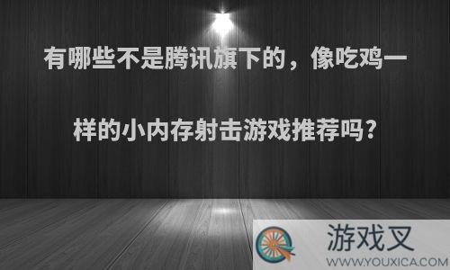 有哪些不是腾讯旗下的，像吃鸡一样的小内存射击游戏推荐吗?