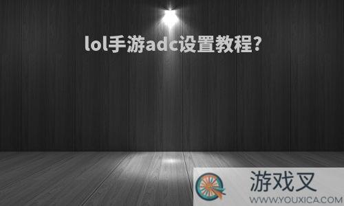 lol手游adc设置教程?