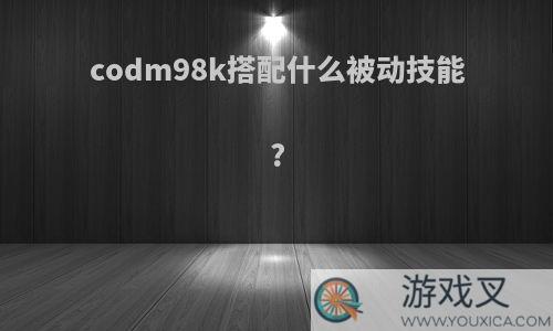 codm98k搭配什么被动技能?