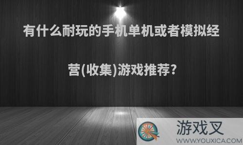 有什么耐玩的手机单机或者模拟经营(收集)游戏推荐?