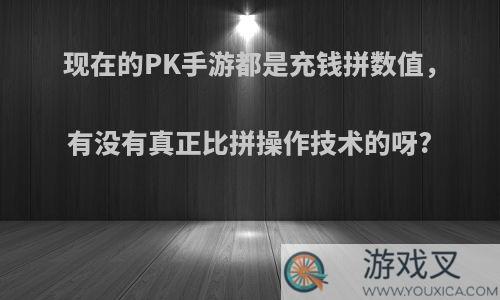 现在的PK手游都是充钱拼数值，有没有真正比拼操作技术的呀?