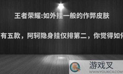 王者荣耀:如外挂一般的作弊皮肤只有五款，阿轲隐身挂仅排第二，你觉得如何?