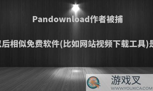 Pandownload作者被捕了，若其获刑，以后相似免费软件(比如网站视频下载工具)是否也有法律风险?