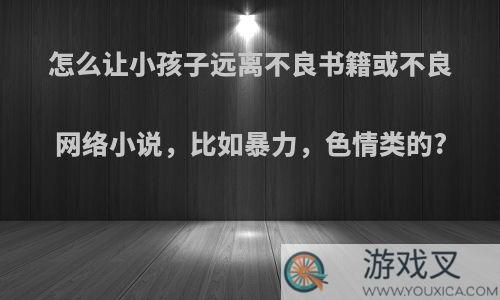 怎么让小孩子远离不良书籍或不良网络小说，比如暴力，色情类的?