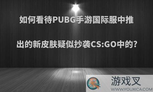 如何看待PUBG手游国际服中推出的新皮肤疑似抄袭CS:GO中的?