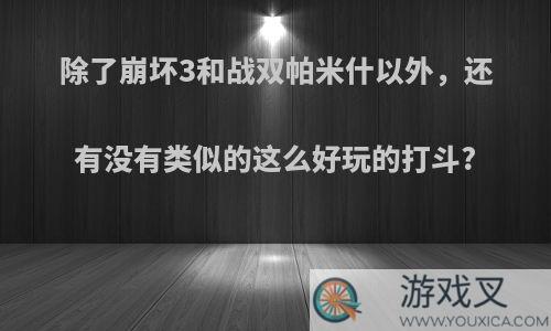 除了崩坏3和战双帕米什以外，还有没有类似的这么好玩的打斗?