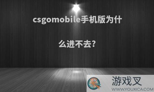 csgomobile手机版为什么进不去?