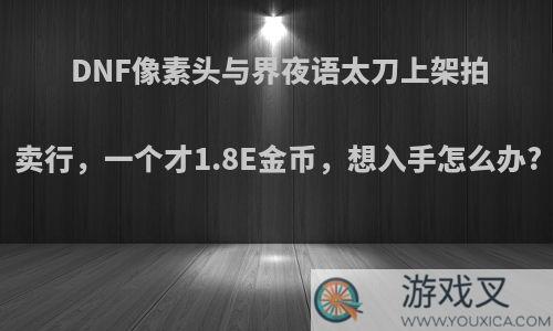 DNF像素头与界夜语太刀上架拍卖行，一个才1.8E金币，想入手怎么办?