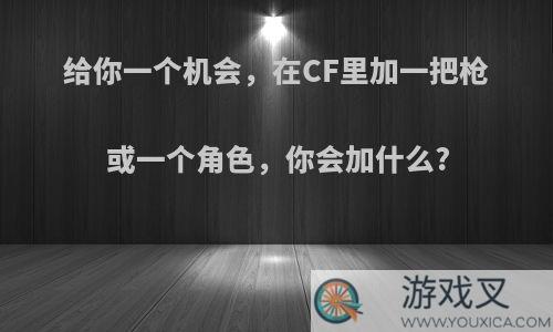 给你一个机会，在CF里加一把枪或一个角色，你会加什么?