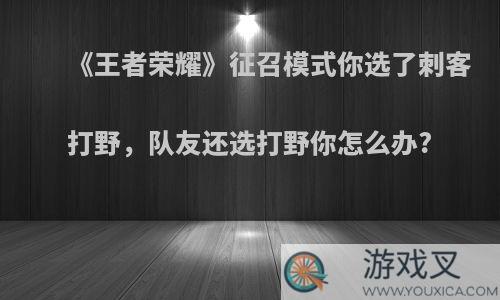 《王者荣耀》征召模式你选了刺客打野，队友还选打野你怎么办?