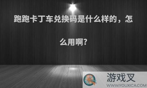 跑跑卡丁车兑换码是什么样的，怎么用啊?