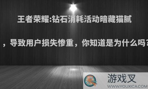 王者荣耀:钻石消耗活动暗藏猫腻，导致用户损失惨重，你知道是为什么吗?