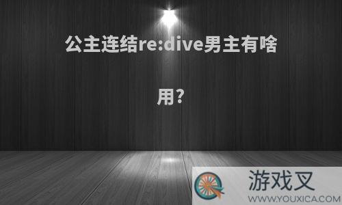 公主连结re:dive男主有啥用?