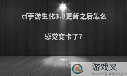 cf手游生化3.0更新之后怎么感觉变卡了?