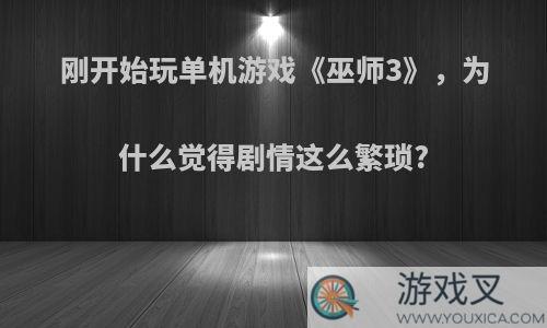 刚开始玩单机游戏《巫师3》，为什么觉得剧情这么繁琐?