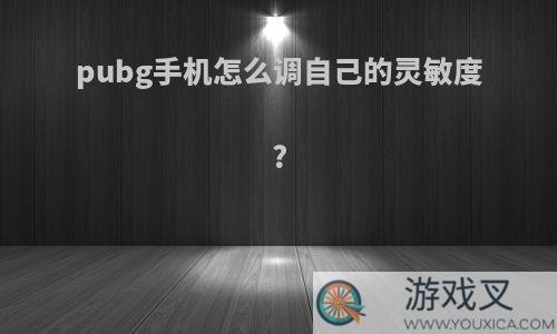 pubg手机怎么调自己的灵敏度?