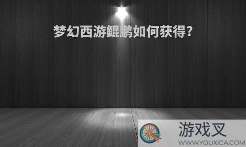 梦幻西游鲲鹏如何获得?