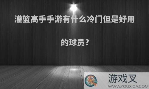 灌篮高手手游有什么冷门但是好用的球员?