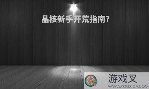 晶核新手开荒指南?